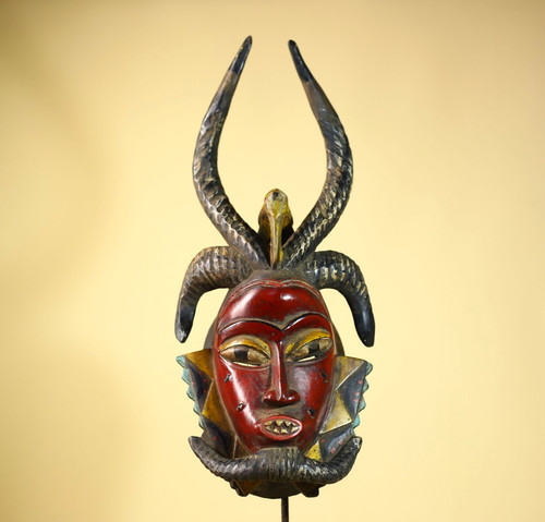 Guro maschera africana - , corna