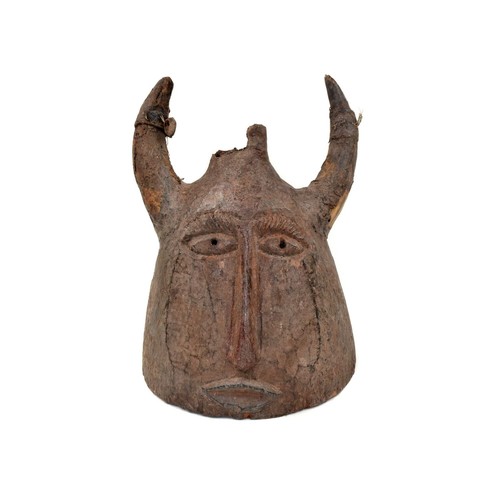Maschera elmetto senufo con - elmetto,