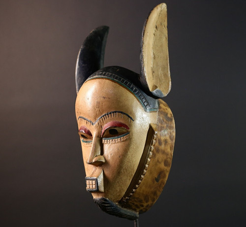 Maschera africana baule corna - africana,